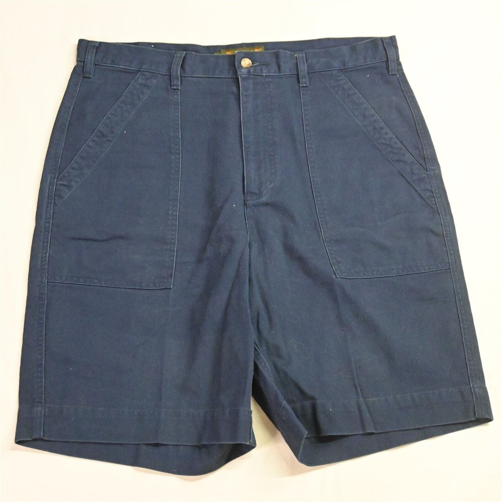 Vtg Timberland‎ 36 x 9" Navy Blue Y2K Weathergear Utility 1998 Chino Shorts